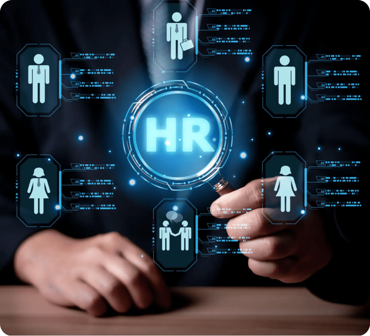 Human resources digital interface concept